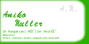 aniko muller business card